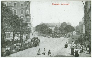 Der Antonsplatz in Chemnitz, an dem das Elternhaus meines Vaters mit der Tuchhandlung meines Großvaters stand